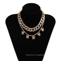 Collar de joyas chapadas de oro chunky chunky collar de oro chunky oem collares de joyería chapada